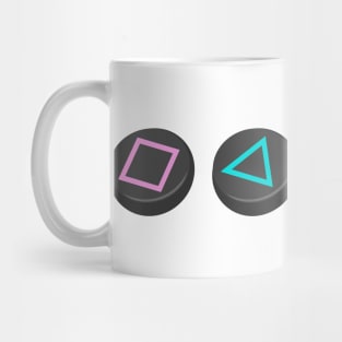 PS games console buttons station line aligne Mug